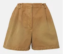 Shorts in canvas di cotone