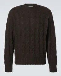 Le Kasha 1918 Pullover in cashmere a trecce Marrone