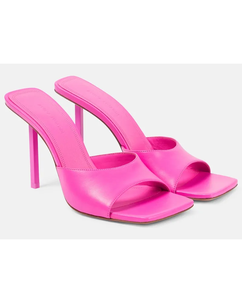 Amina Muaddi Sandali Laura in pelle Rosa