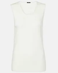 Joseph Tank top in misto seta Bianco