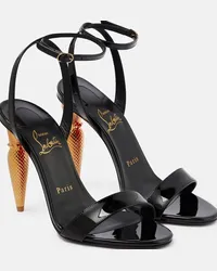 Christian Louboutin Sandali Lipqueen 100 in vernice Nero