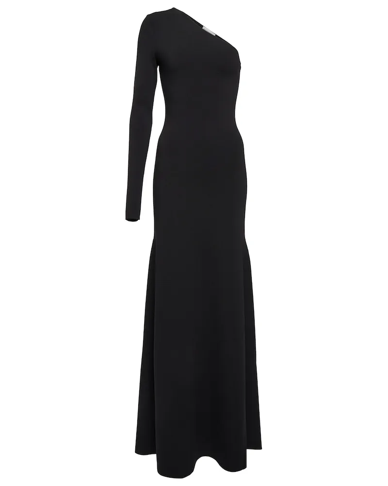Victoria Beckham Abito lungo monospalla in maglia Nero