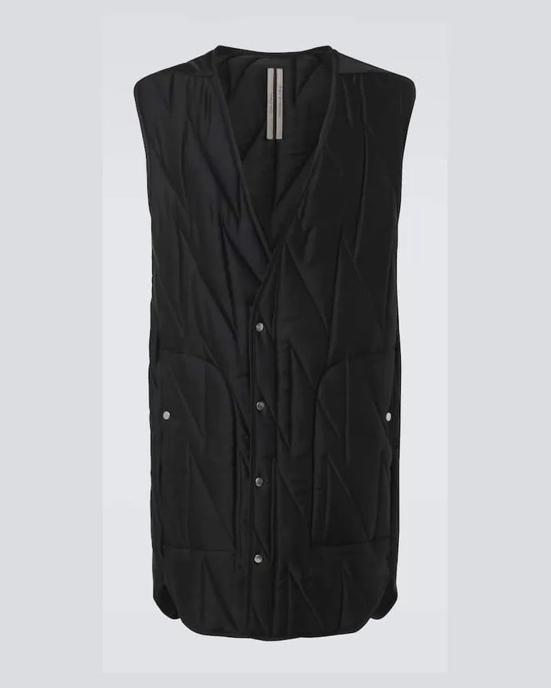 Rick Owens Gilet trapuntato Nero