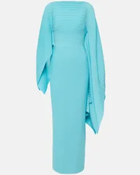 Solace London Abito lungo Adami in chiffon Blu