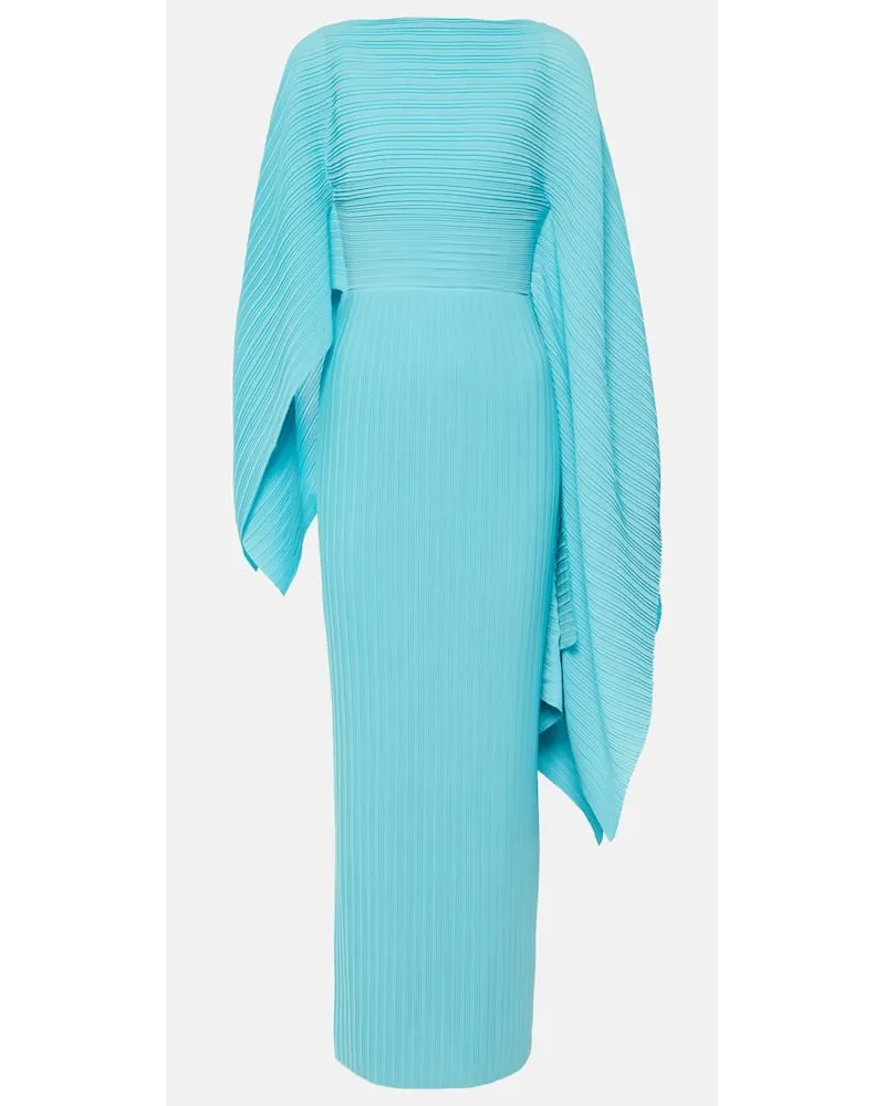 Solace London Abito lungo Adami in chiffon Blu