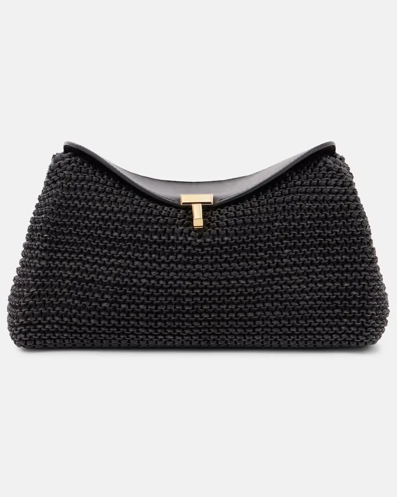 Totême Clutch T-Lock in pelle Nero