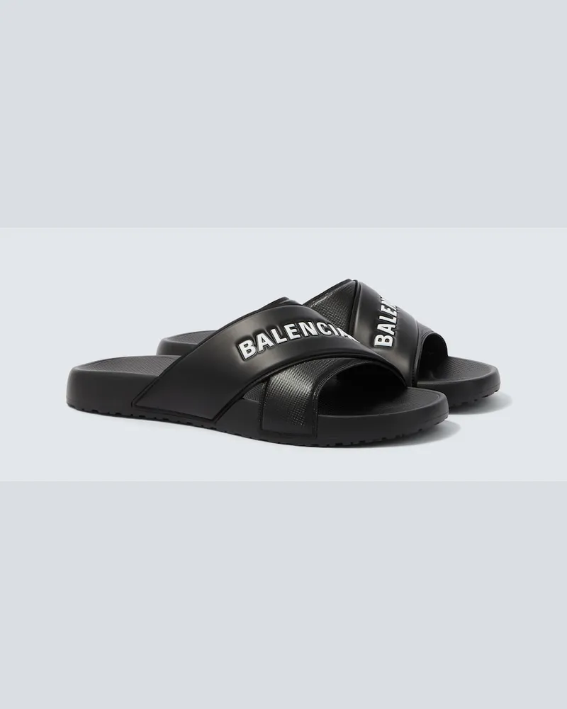Balenciaga Ciabatte Sporty Pool Nero