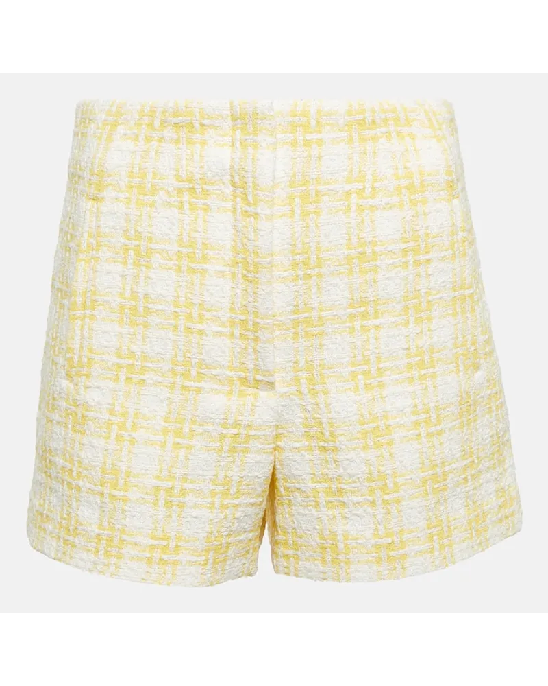 Veronica Beard Shorts Jazmin in tweed a quadretti Giallo