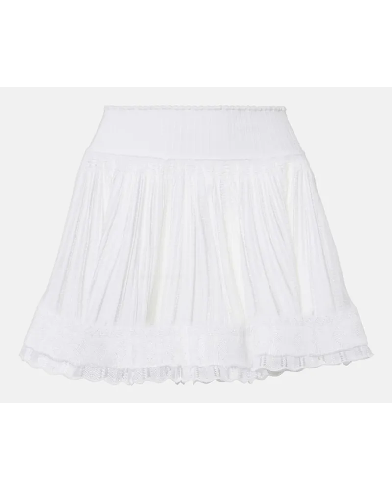 Alaïa AlaÃ¯a Shorts Crinoline a pieghe Bianco