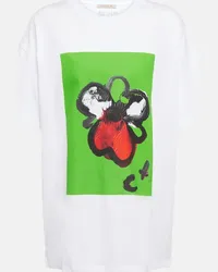 Christopher Kane T-shirt in cotone con stampa Bianco