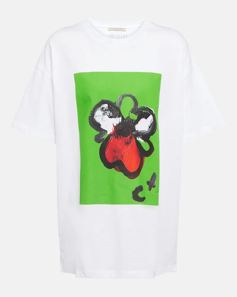 Christopher Kane T-shirt in cotone con stampa Bianco