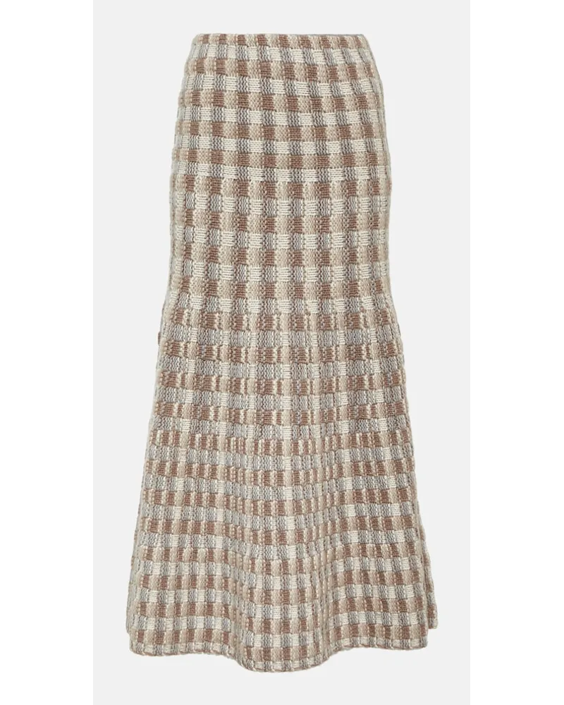 Gabriela Hearst Gonna lunga Drew in cashmere a vita alta Multicolore