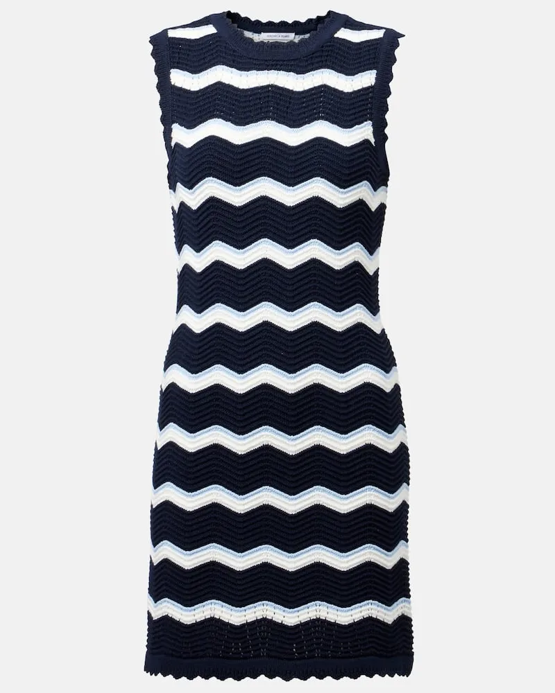 Veronica Beard Abito corto Templeton in misto cotone Blu
