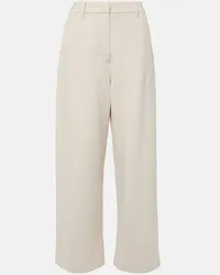 Max Mara Pantaloni a gamba larga in jersey Bianco