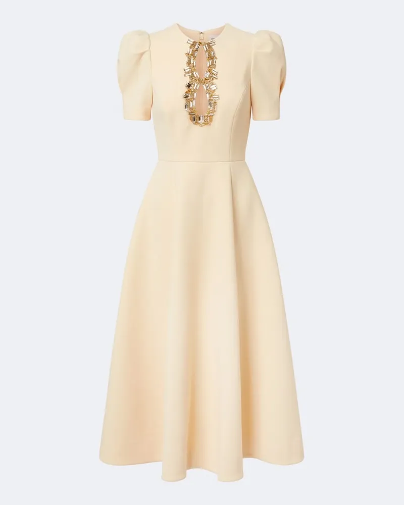 Rebecca Vallance Abito midi Alexandrite Giallo