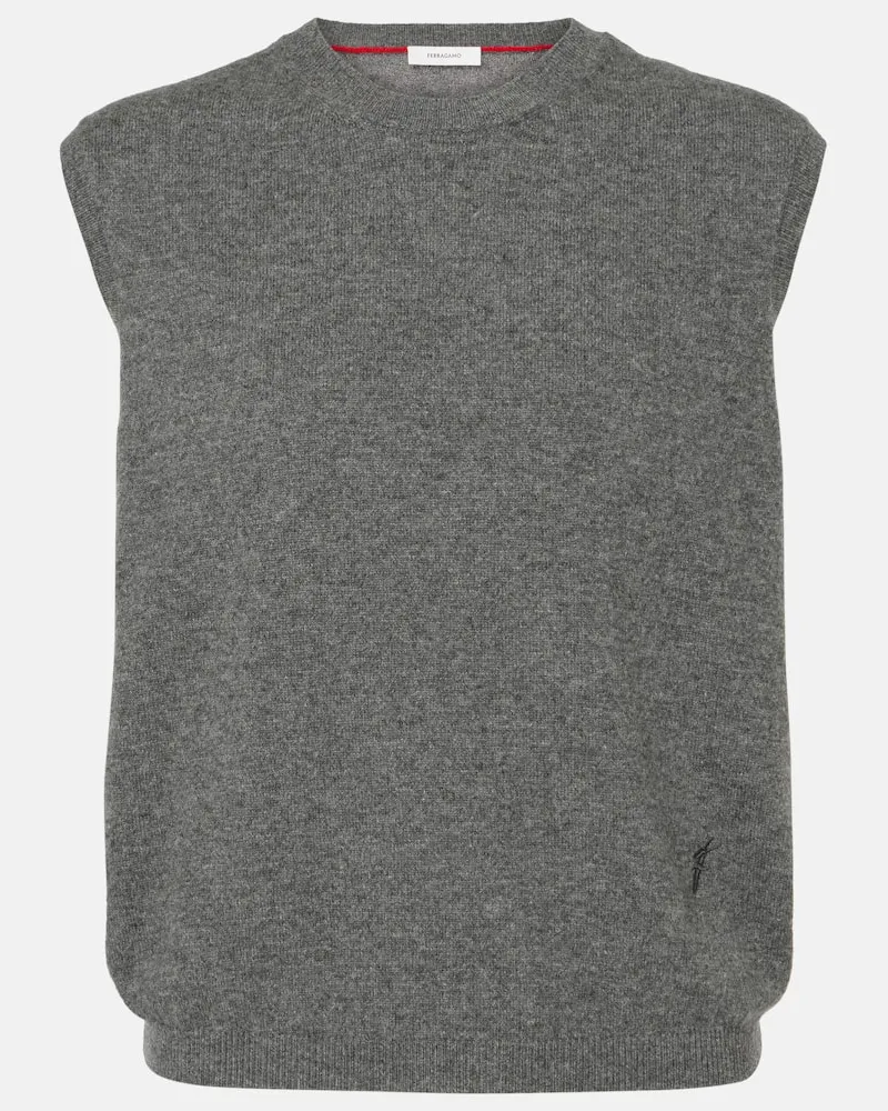 Ferragamo Gilet in misto cashmere Grigio