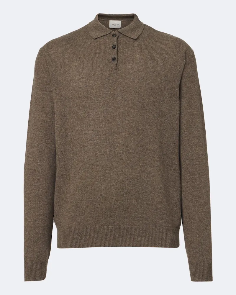 Le Kasha 1918 Polo Crete in cashmere Verde