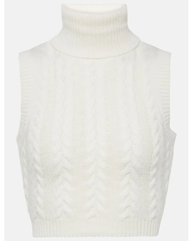 Max Mara Lupetto Oscuro in lana e cashmere Bianco