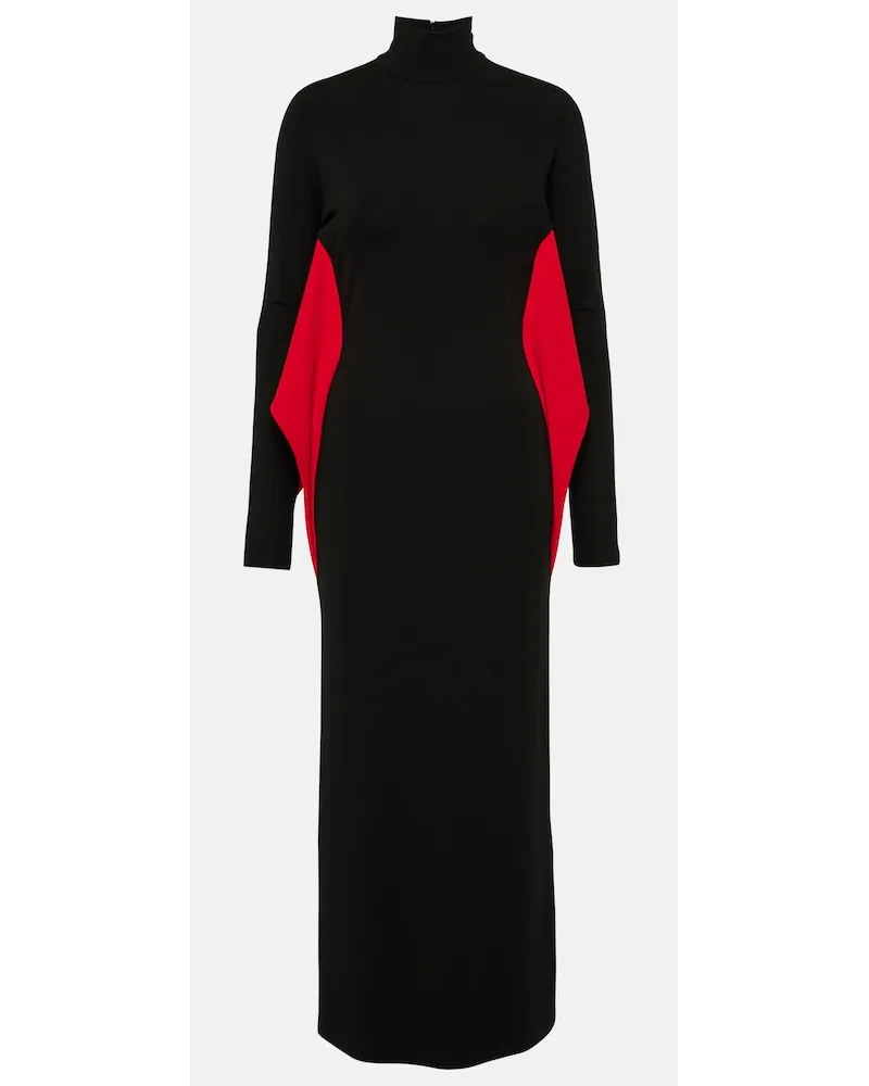 Ferragamo Abito midi con collo alto Nero