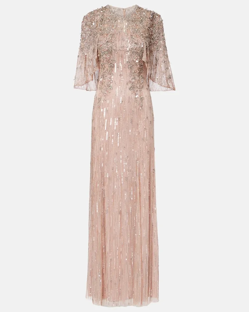 Jenny Packham Abito lungo Astra Rosa