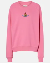 Vivienne Westwood Felpa Orb in jersey di cotone Rosa