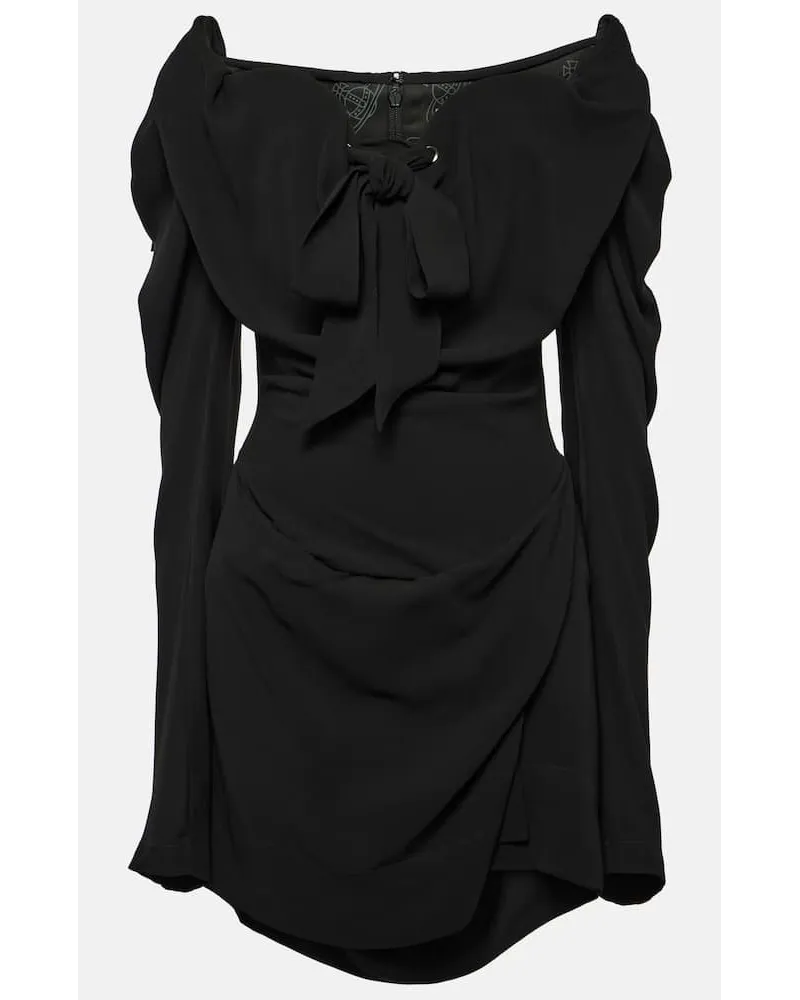 Vivienne Westwood Miniabito con scollo bardot Nero