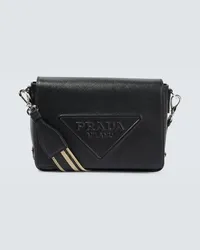 Prada Borsa a spalla in pelle saffiano Nero