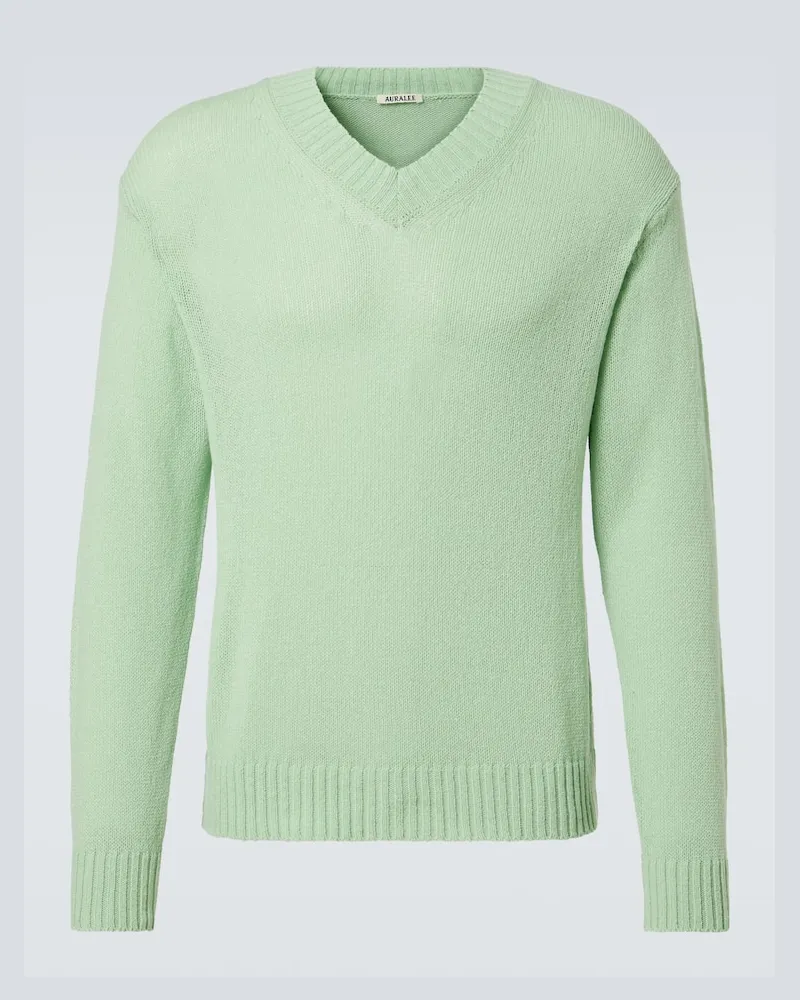 AURALEE Pullover in cashmere Verde