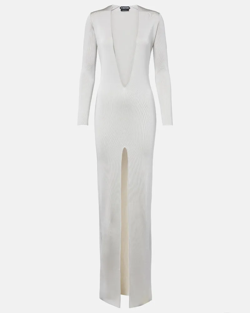 Tom Ford Abito lungo in maglia Grigio