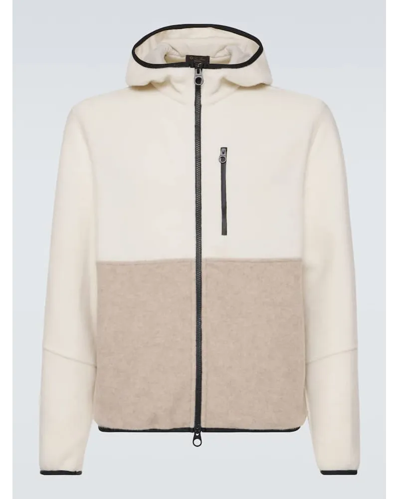 Loro Piana Felpa in cashmere con cappuccio Bianco