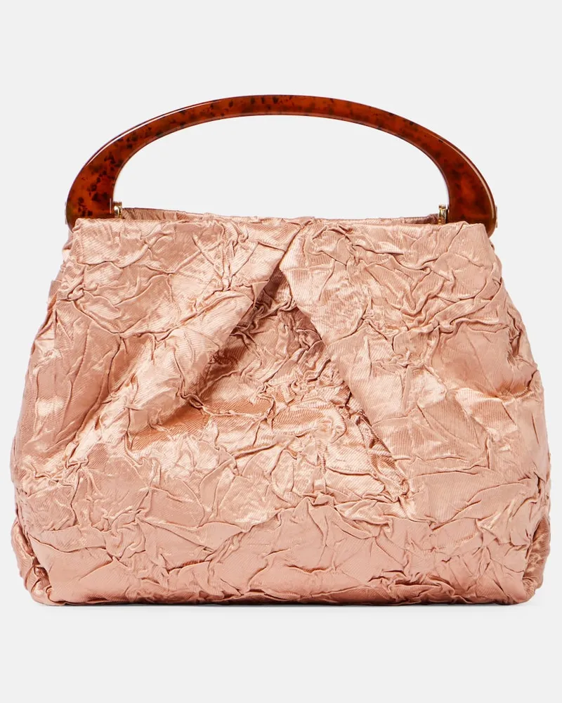 Dries van Noten Borsa Crisp Mini plissÃ Rosa