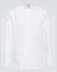 Loro Piana Camicia Oxford André in popeline di cotone Bianco