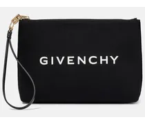 Givenchy Clutch in canvas di misto cotone Beige