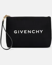 Givenchy Clutch in canvas di misto cotone Beige