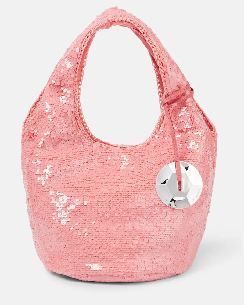 J.W.Anderson Borsa Mini con paillettes Rosa