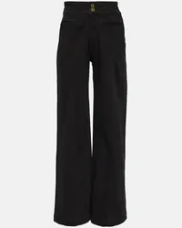 Frame Denim Jeans Tailored Wide Leg a gamba larga Nero