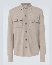 ALLUDE Camicia in lana e cashmere Beige