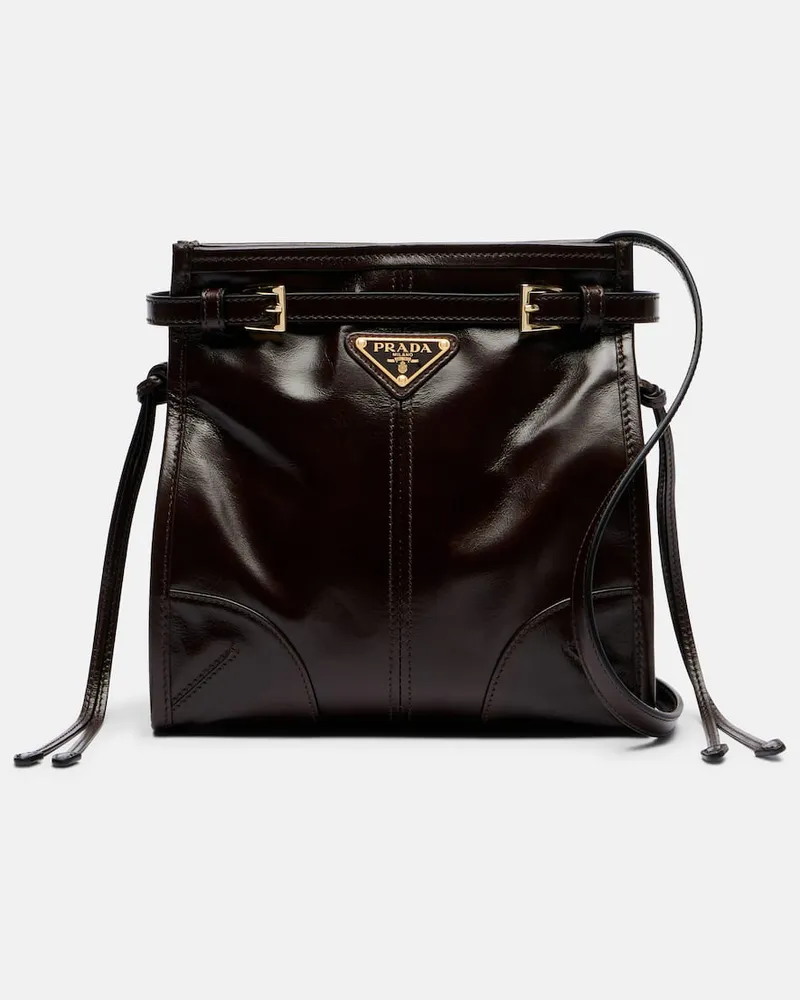 Prada Borsa a spalla Prada Bonnie Mini in pelle Marrone
