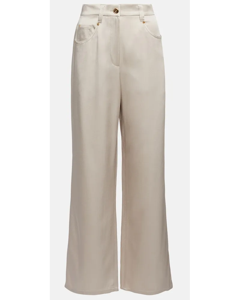 Brunello Cucinelli Pantaloni a gamba larga Bianco