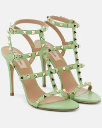 Valentino Garavani Sandali Rockstud in pelle Verde