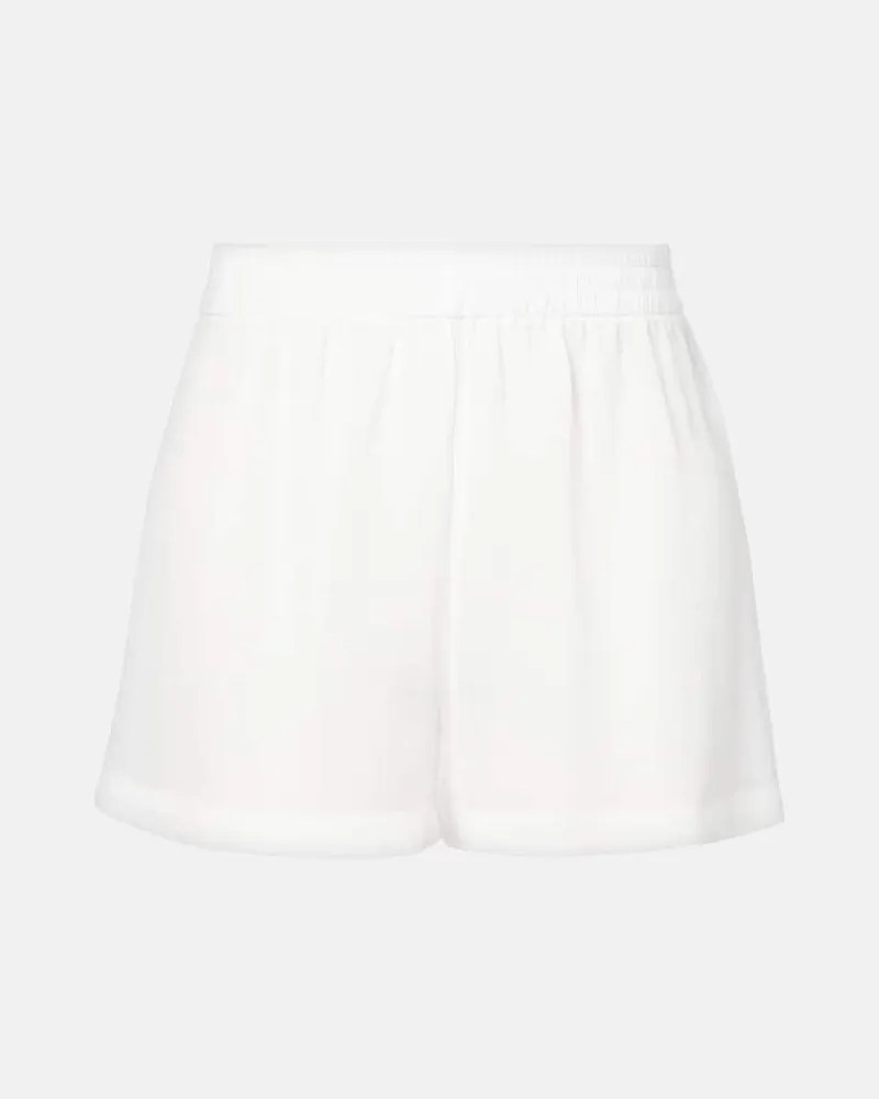 JADE SWIM Shorts a vita alta Bianco