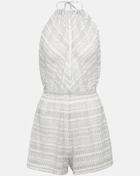 Missoni Jumpsuit corta in maglia a zig-zag Bianco