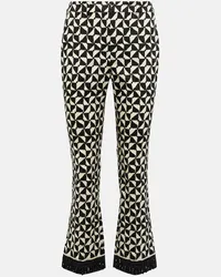 Max Mara Pantaloni cropped Nereo con stampa Nero