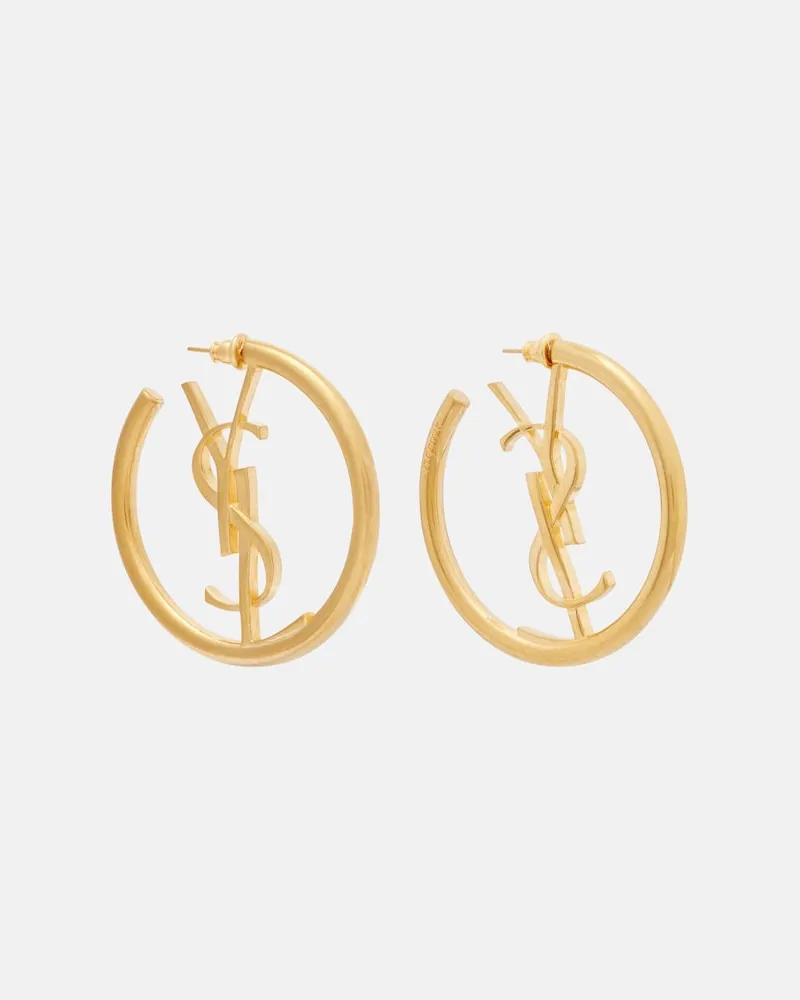 Saint Laurent Orecchini a cerchio Cassandre Oro