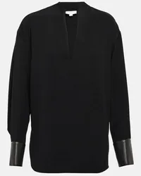 Vince Blusa con similpelle Nero