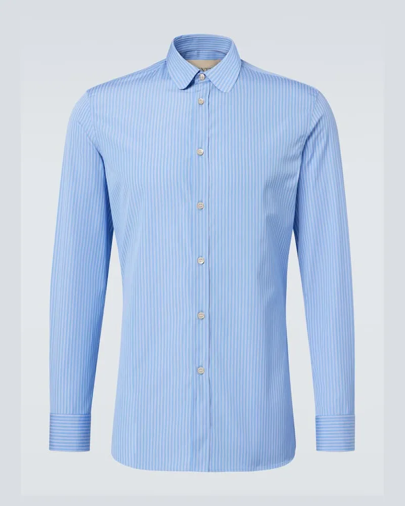 Valentino Garavani Camicia in cotone a righe Blu