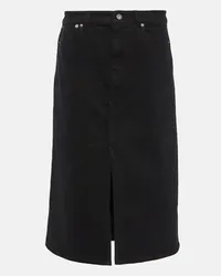 Proenza Schouler White Label - Gonna midi Sloan in denim Nero