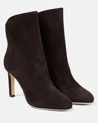 Jimmy Choo Stivaletti Karter 85 in suede Marrone