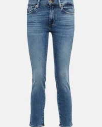 7 for all mankind Jeans slim Roxanne a vita media Blu