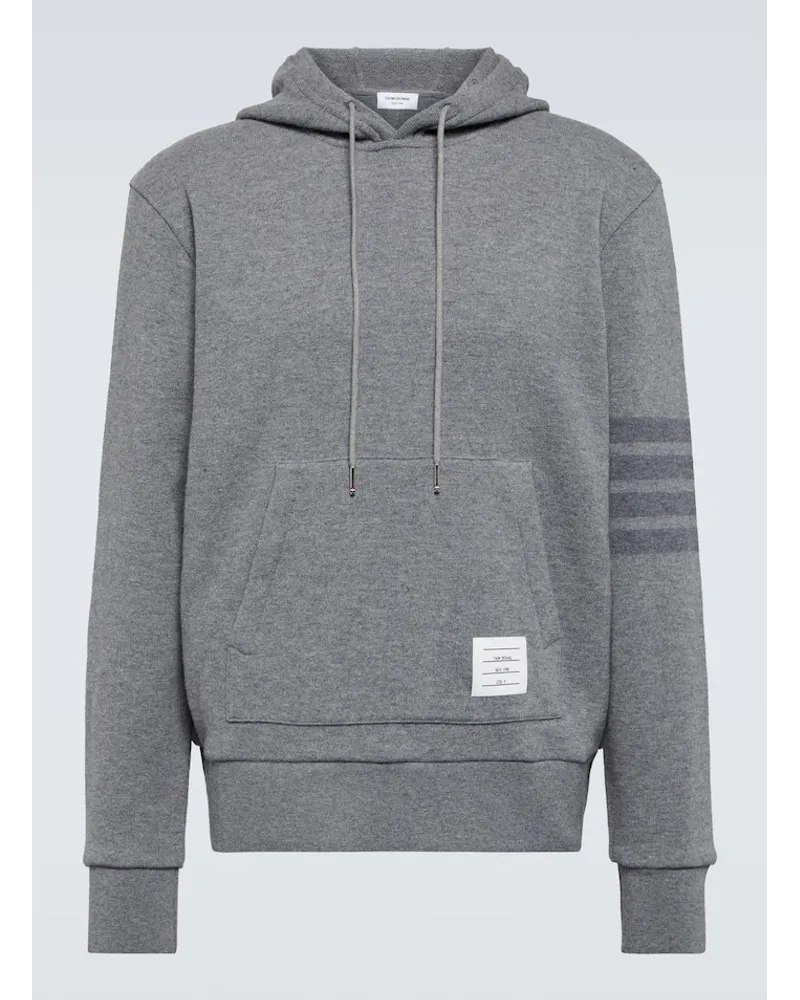 Thom Browne Felpa 4-Bar in lana vergine Grigio